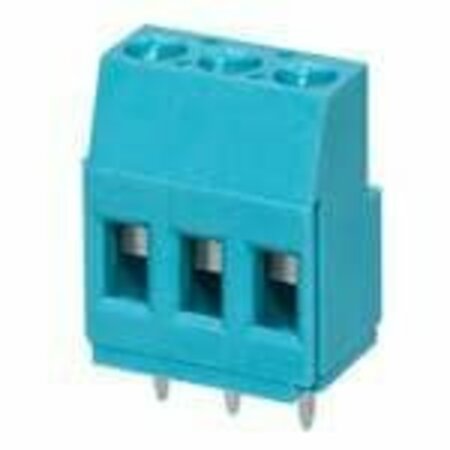 CUI DEVICES Fixed Terminal Blocks 2 24 Poles, Screw Type, Horizontal, 5.08 Pitch, 26 12 (Awg), Terminal Block TB009-508-03BE